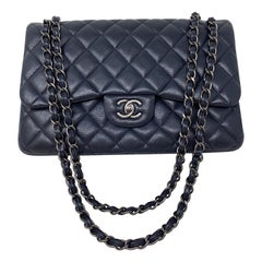 Chanel Dark Navy Jumbo Bag 