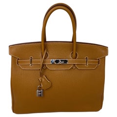 Hermes Gold Birkin 35 Bag