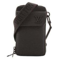 Louis Vuitton Silver Phone Pouch Crossbody Bag M81716 Monogram Purse Auth LV  New