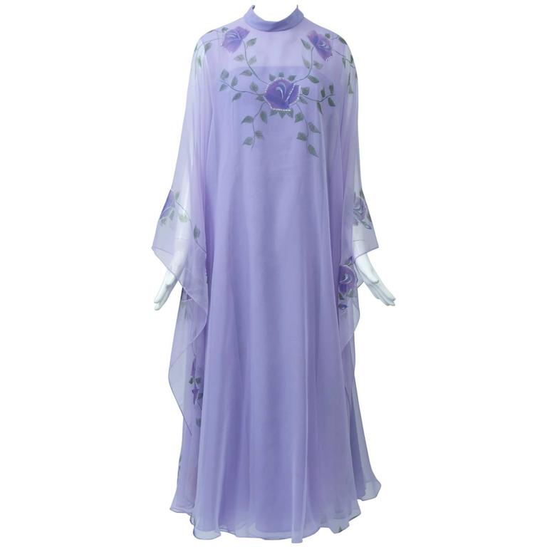 Handwoven Caftan Dress Lilac 13