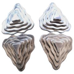 Oversized Geometric Sterling Earrings