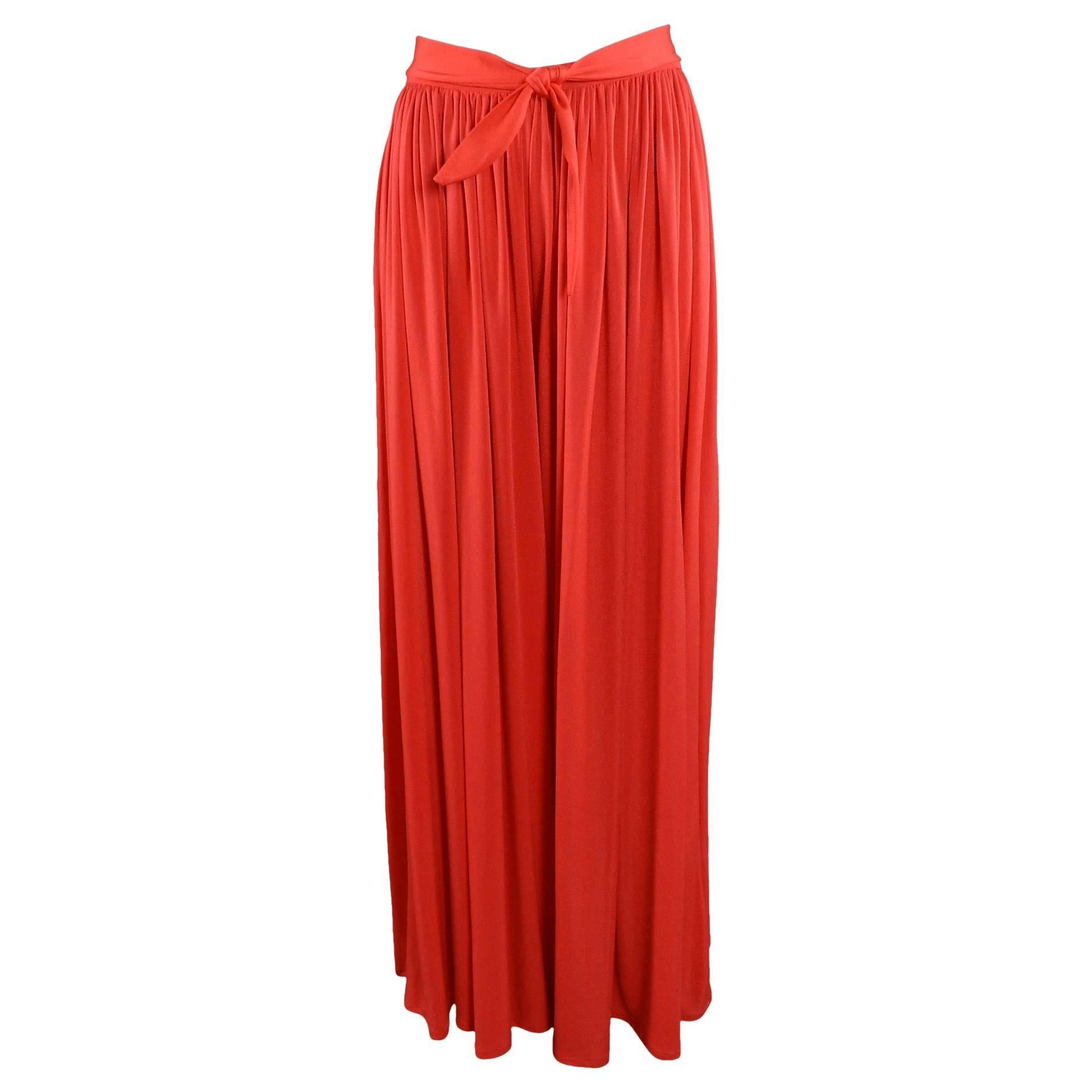 Yves Saint Laurent Vintage 1980's Red Palazzo Pants