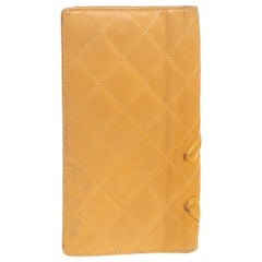 Chanel Beige Quilted Leather CC Cambon Wallet