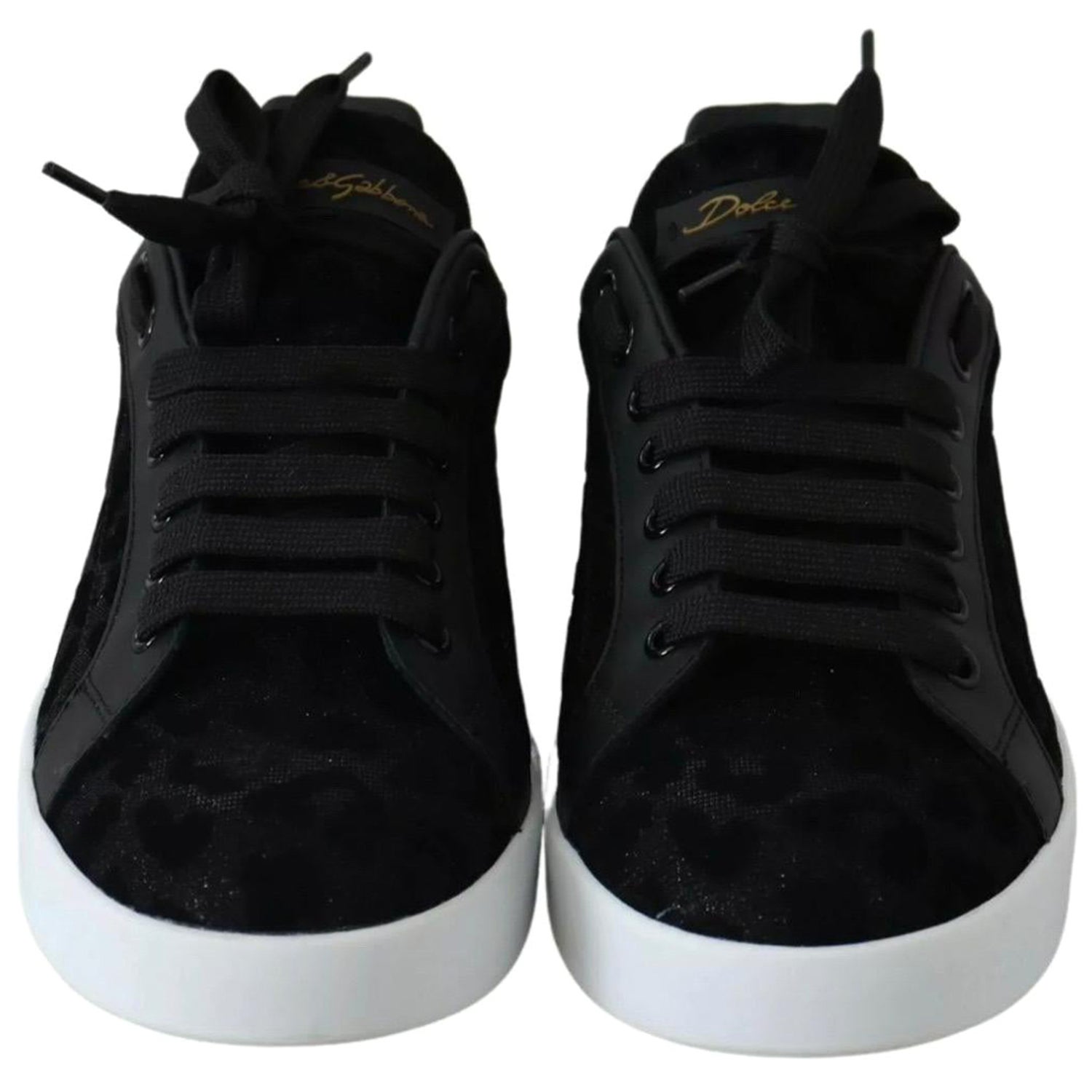 Dolce and Gabbana Animal print lace-up sneakers featuring rear rubber logo  For Sale at 1stDibs