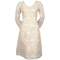 1964 YVES SAINT LAURENT Demi-Couture Venedig Spitzenkleid