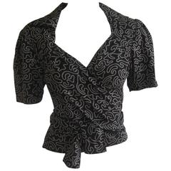 1980s Norma Kamali Wrap Top
