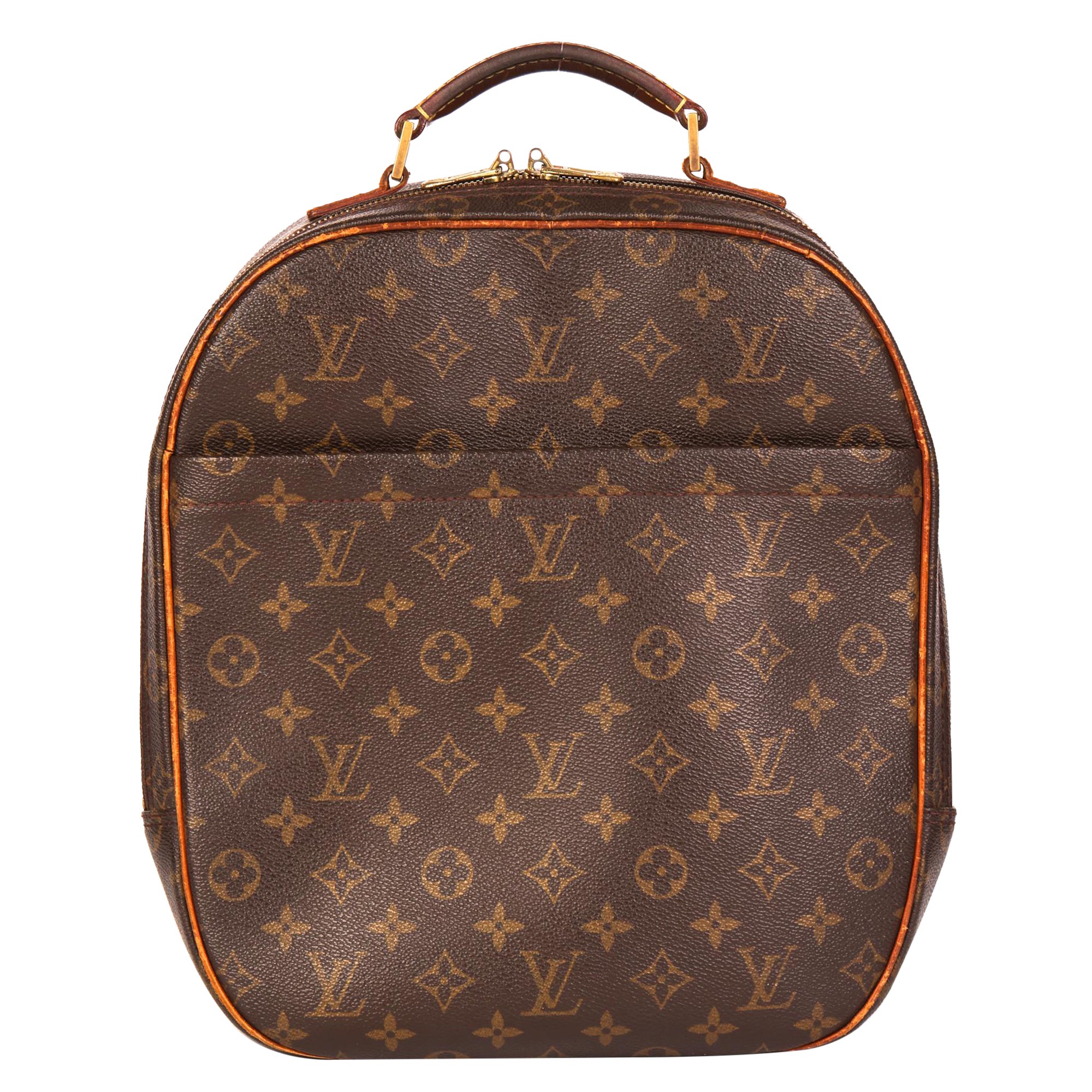 LOUIS VUITTON Brown Monogram Coated Canvas & Vachetta Leather Packall MM