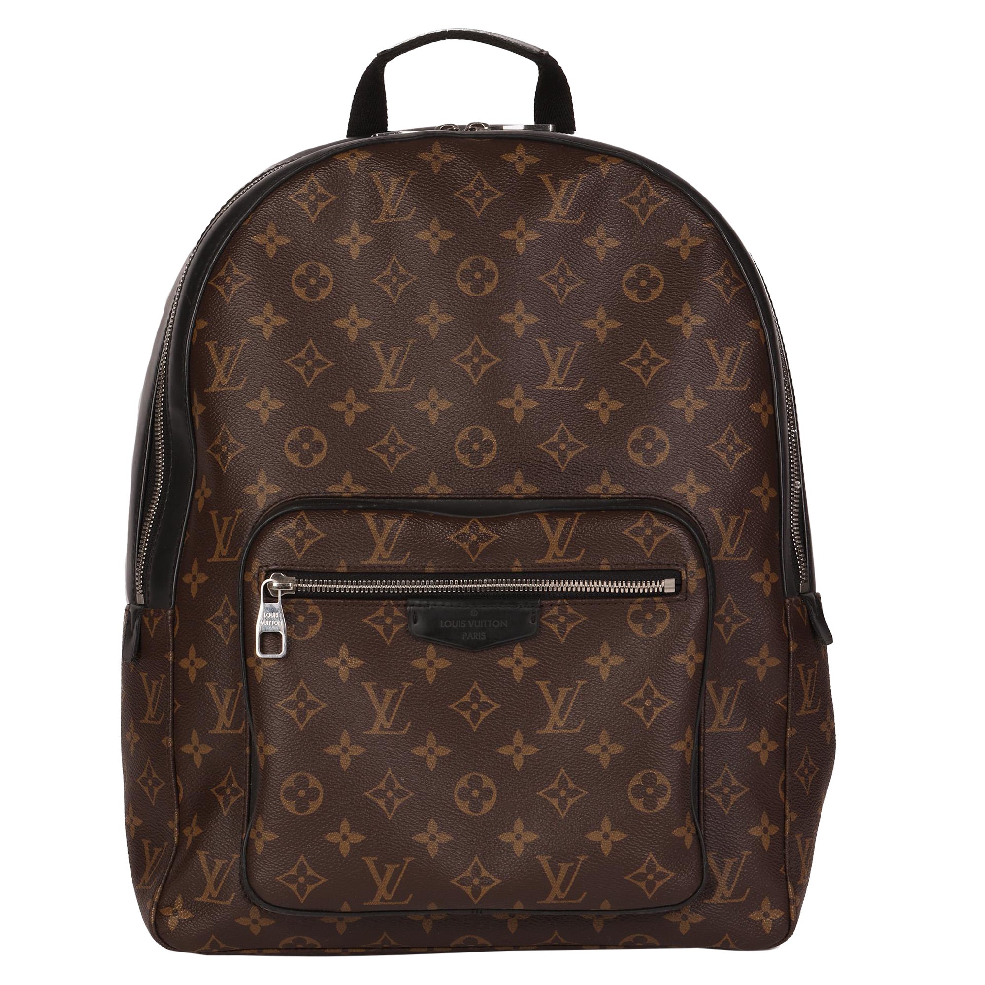 Louis Vuitton Josh Backpack Monogram Macassar Brown/Black in Coated  Canvas/Leather with Silver-tone - US