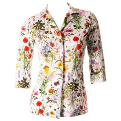 Gucci V. Accornero Iconic Flora Print Shirt