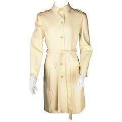 Chado Ralph Rucci Belted Wool Vintage Coat. 1