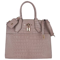 Louis Vuitton City Steamer Bag Taupe Matte Crocodile Limited Edition 