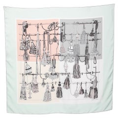 Hermés Mint Green Passementerie Silk Scarf