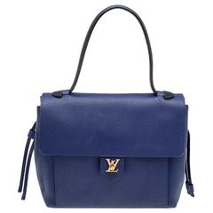 Louis Vuitton Marine/Rouge Leather Lockme PM Bag