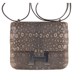 Hermes Constance 18 Desert Lizard Bag Palladium Hardware