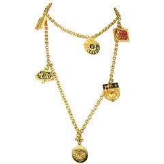 Karl Lagerfeld Enameled Charm Necklace 14 Blvd De La Madeleine New Old stock 9