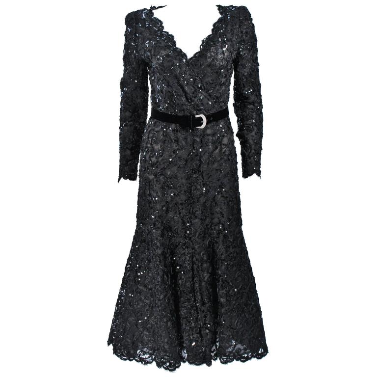 oscar de la renta black gown