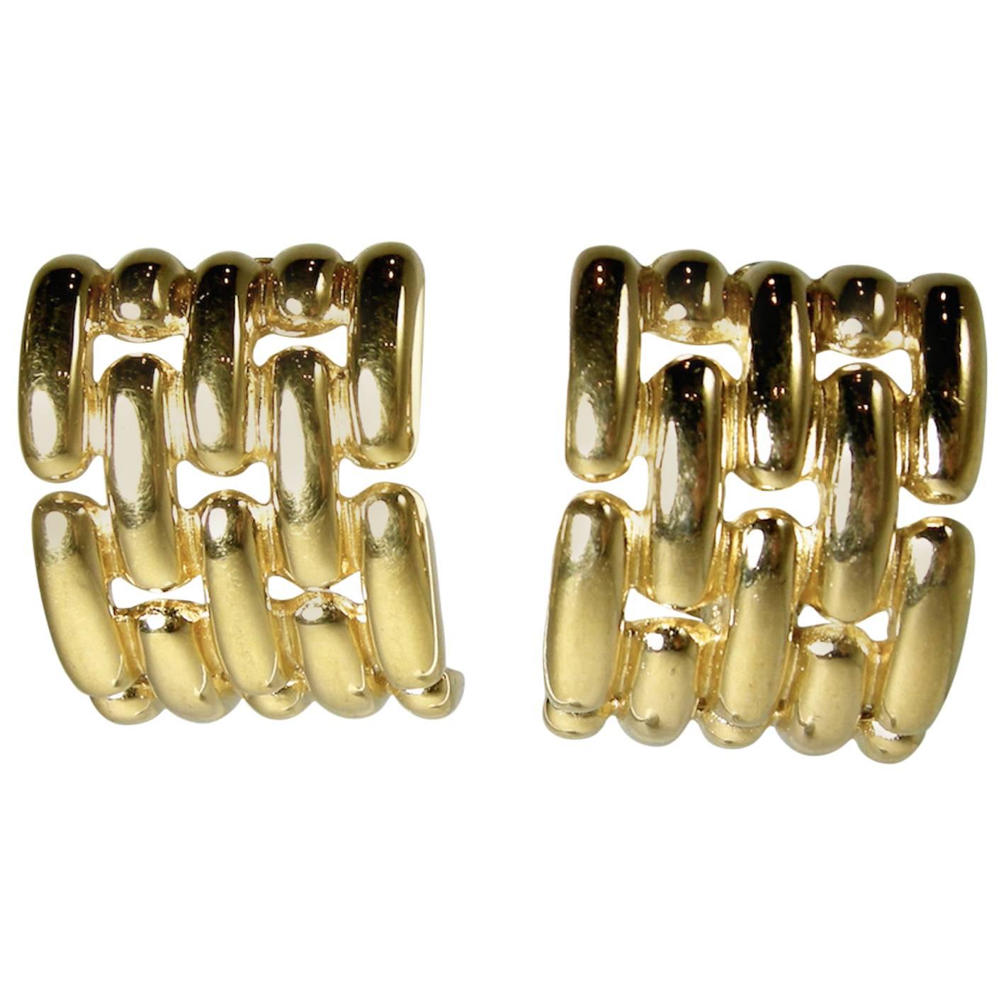 Vintage 1990s Givenchy Ribbed Earrings