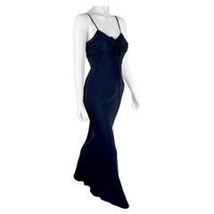 Dior Spring 2006 Dark Blue Silk Dress