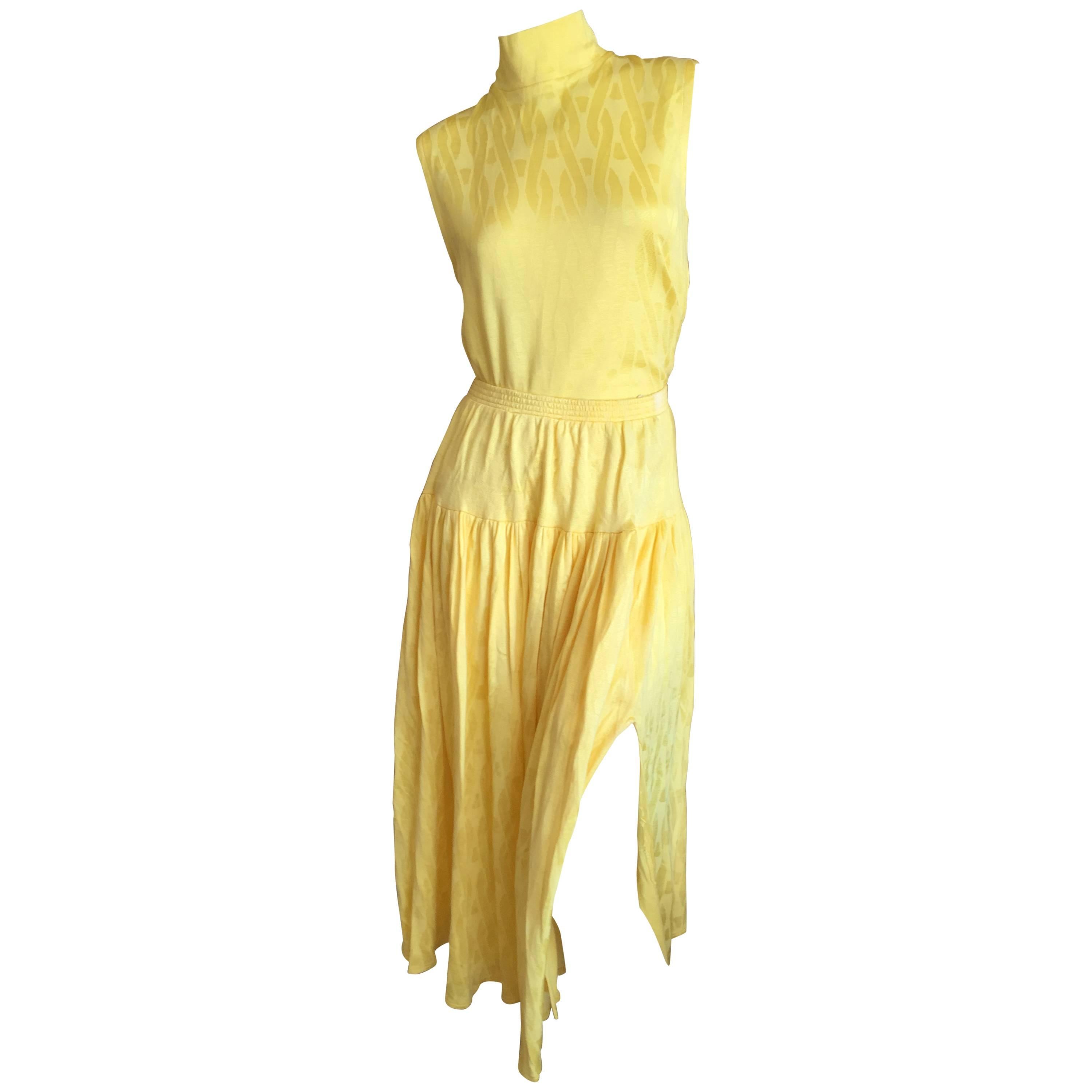 Todd Oldham Jaunty Yellow Dress Set Neiman's Deadstock with Tags For Sale