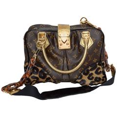 RARE Limited Edition Louis Vuitton Monogram & Leopard Pony Hair Adele Bag