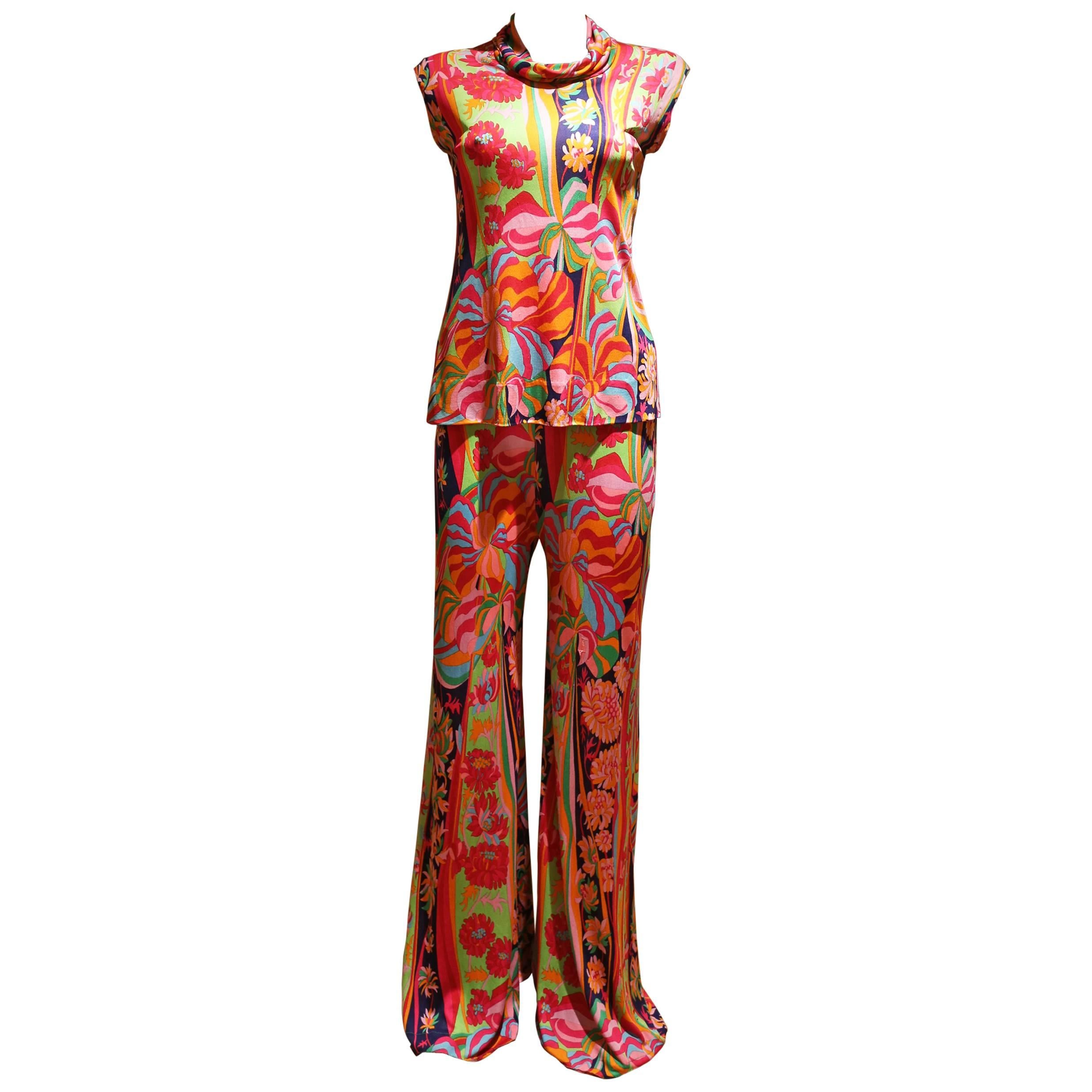 Leonard silk jersey pant suit, c. 1960s