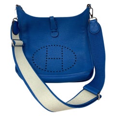 Hermes Evelyne Blue PM Bag 