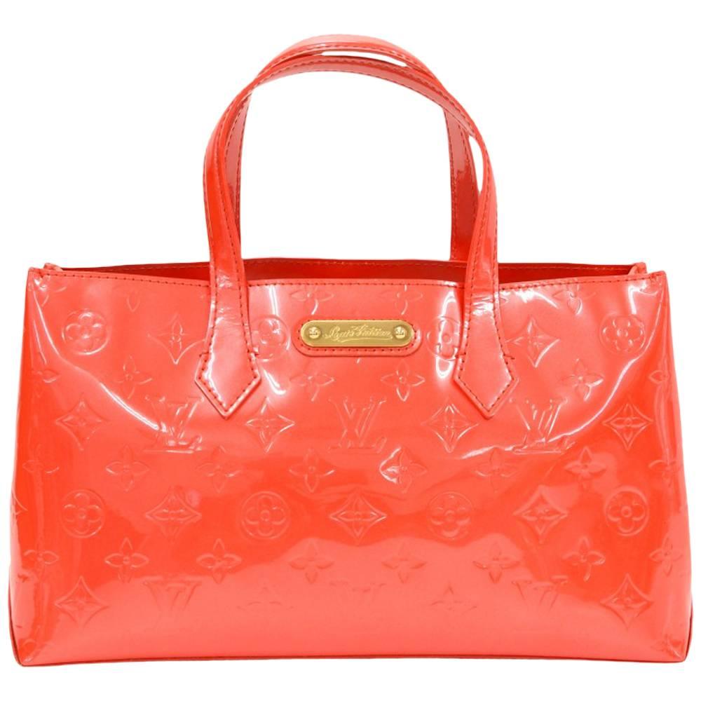 Louis Vuitton Willshire Red Vernis Leather Hand Bag For Sale
