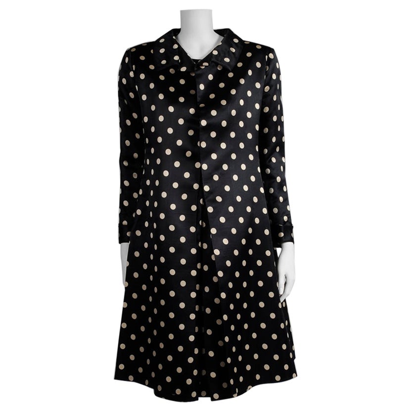 Nina Ricci Haute Couture gepunktetes Kleid & Mantel-Ensemble im Angebot