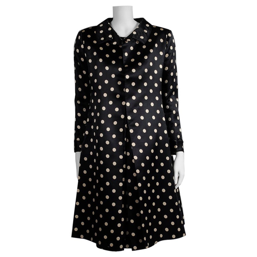 Nina Ricci Haute Couture Polka Dot Dress & Coat Ensemble 