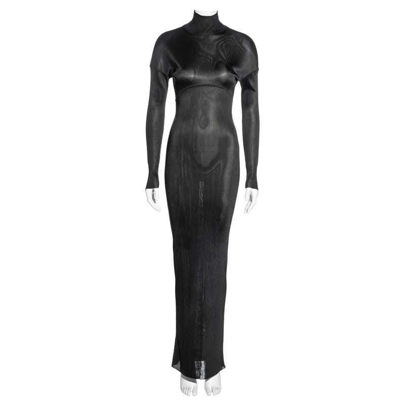Alexander McQueen black silk corseted bias cut evening dress, ss 2004 ...