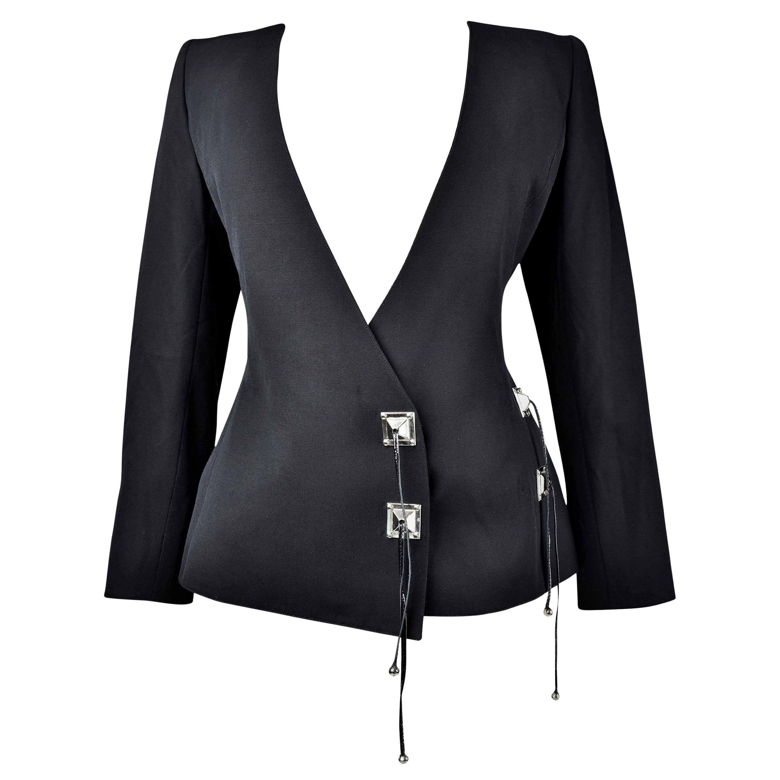 Veste de smoking noire par Claude Montana, vers 1990 en vente