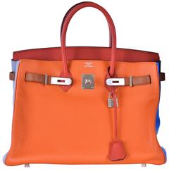 Hermes Birkin 35CM Arlequin Birkin 6 Color Bag JaneFinds