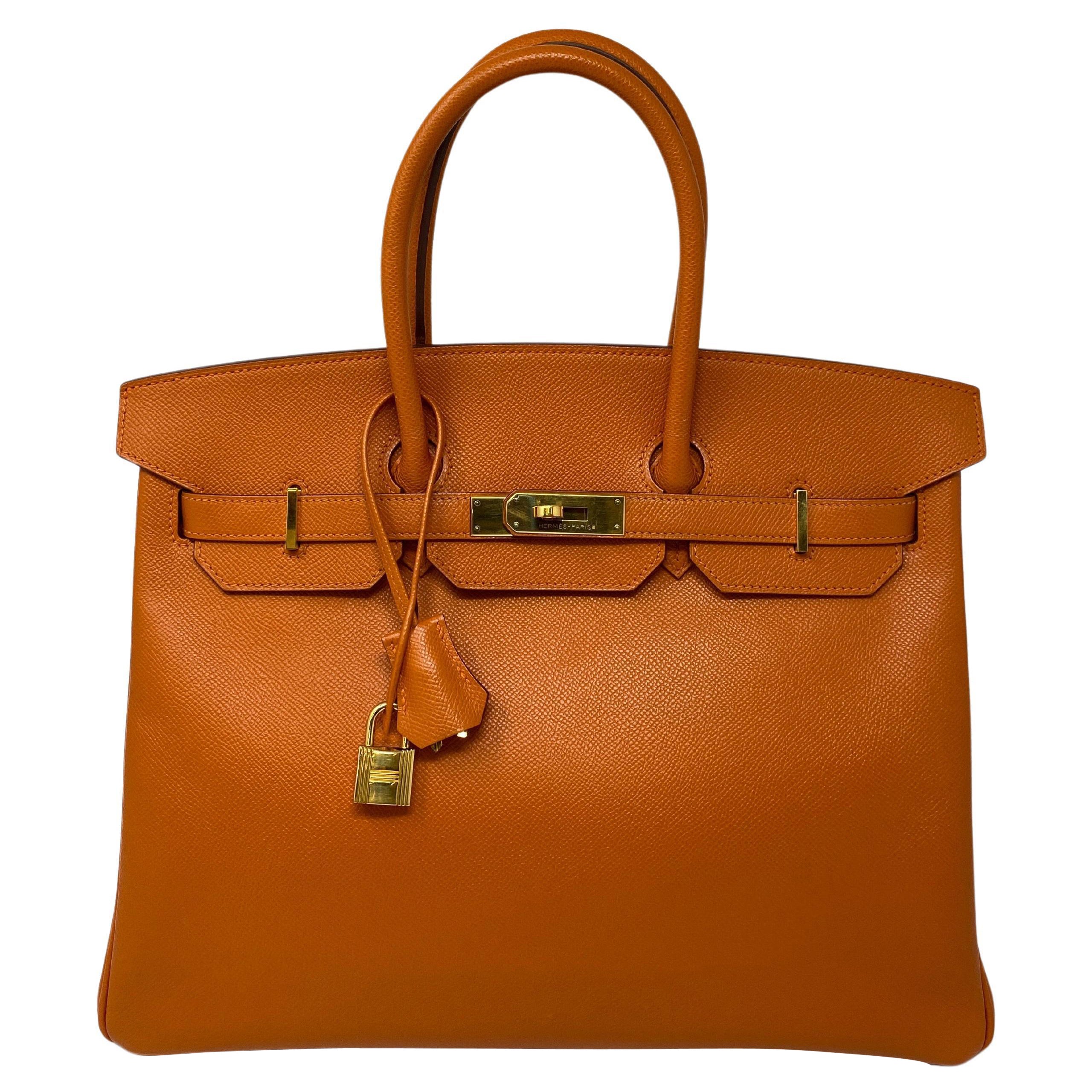 Hermes Birkin Orange 35 Bag 