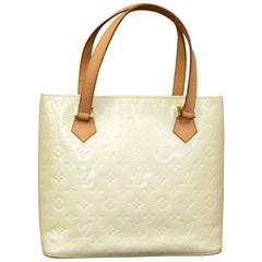 Louis Vuitton Houston White Vernis Leather Shoulder Bag