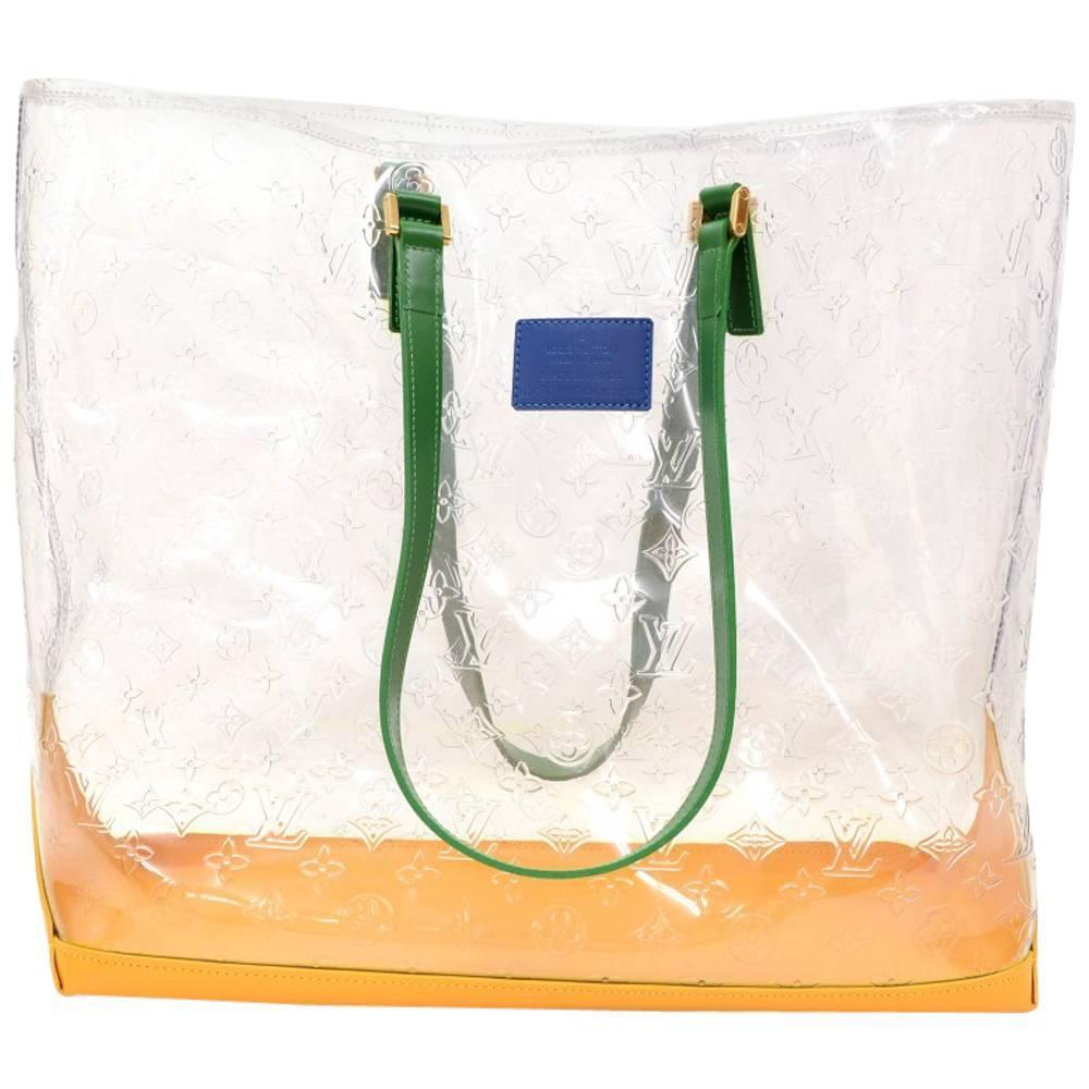 Ward Accustom crab Louis Vuitton Cabas Brazil 500 Anos Clear Vinyl x Leather XL Shoulder Tote  Bag at 1stDibs | clear louis vuitton bag