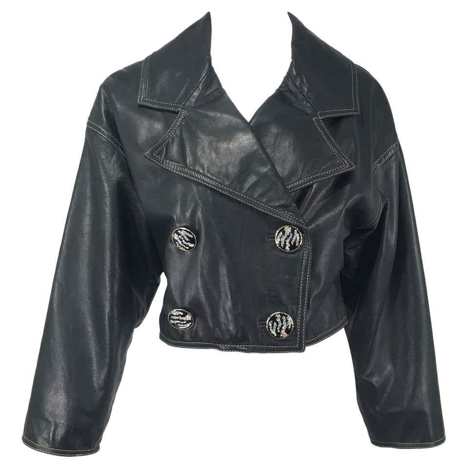 Krizia Black Velvet and Cream Lace Applique Jacket For Sale at 1stDibs ...