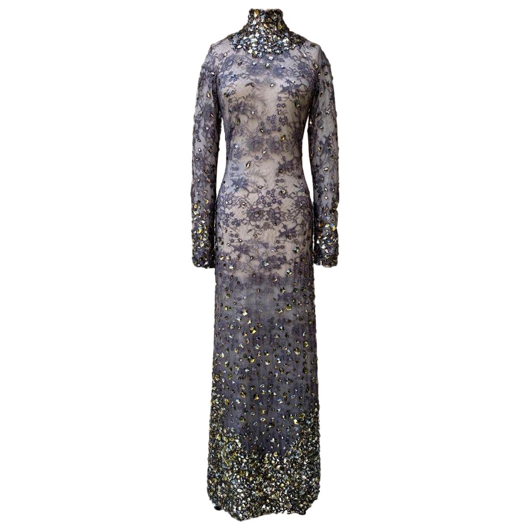 Tom Ford Crystal Embellished Statement Dress F/W 2011 Size 38IT For Sale