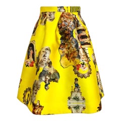 Yellow multicoloured viscose Skirt NWOT