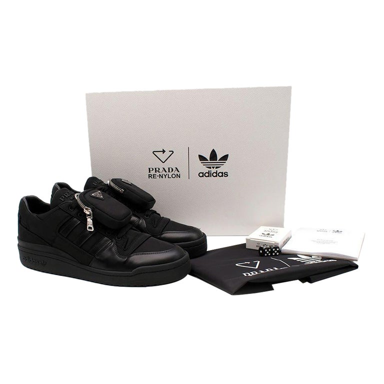 Pracht racket Ale Prada x Adidas Black Re-Nylon Forum Sneakers - Size 44EU For Sale at  1stDibs | adidas prada shoes, prada adidas forum, prada adidas re nylon