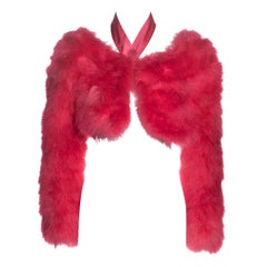 Gucci by Tom Ford pink marabou feather bolero jacket, ss 2004