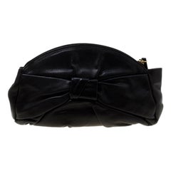 Yves Saint Laurent Black Leather Clutch