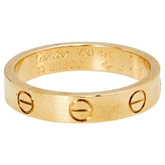 Cartier Love 18K Rose Gold Narrow Wedding Band Ring Size 51