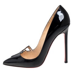 Christian Louboutin Black Patent Leather Sex Igalle Pumps Size 37