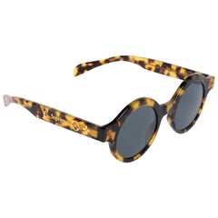 Louis Vuitton x Supreme Havana Brown / Grey Z0990W Downtown Occhiali da sole rotondi
