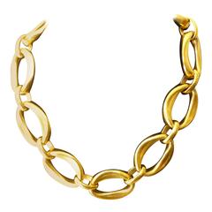 1980s Chanel Gold-Tone Link Chain Choker