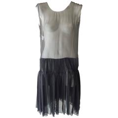Rochas Black Sheer Silk Dress (42 itl) 5