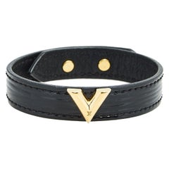 Louis Vuitton Epi Leather Essential V Black Leather Bracelet
