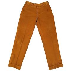 BRIONI Size 31 Brown Corduroy Cuffed Hem Dress Pants