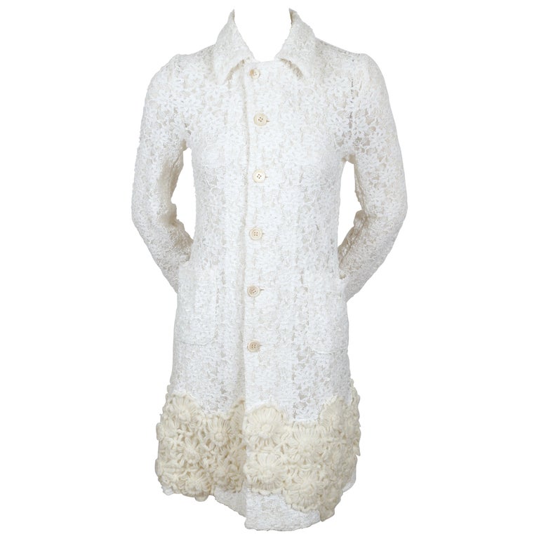 Tricot Comme des Garcons flower heavy knit jumper 1997