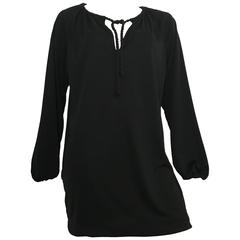 Geoffrey Beene 70s Black Mini Dress Size Small. 9